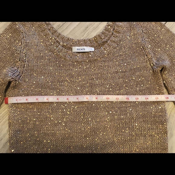 RICKI’S Gold Beaded Sweater ( size small) - Picture 6 of 6